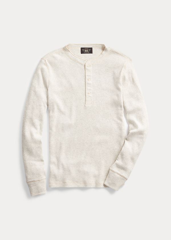 Ralph Lauren Waffle-Knit Henley Skjorter Herre Danmark (XBEKT0524)